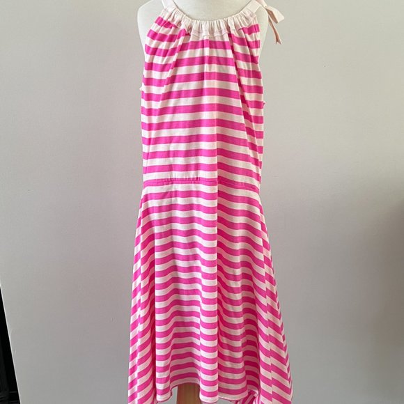 Crewcuts Pink & White Striped Dress Sz 10 - Picture 5 of 5